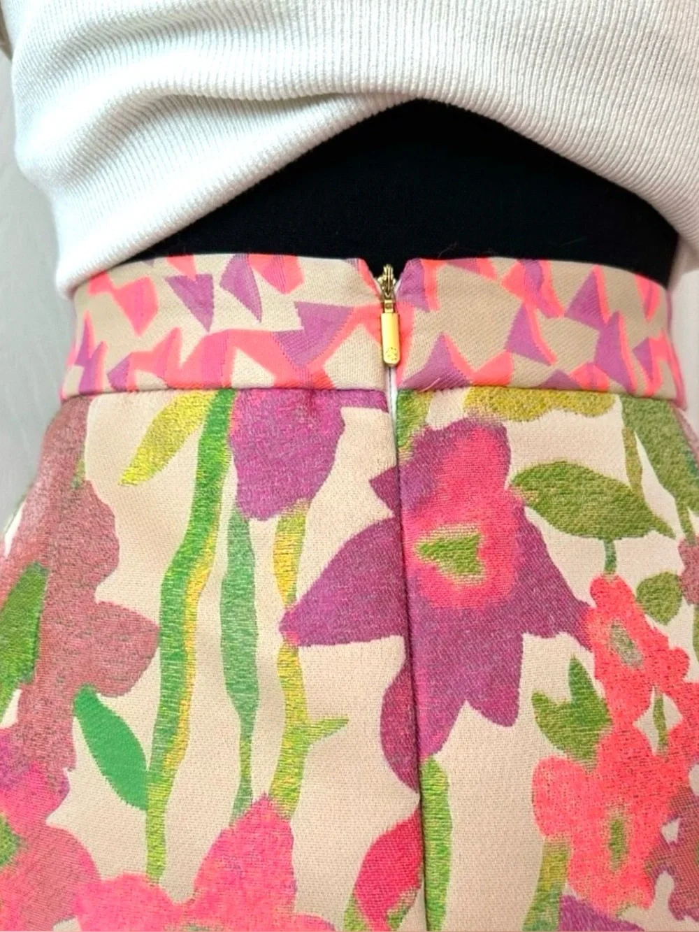 TRINA TURK ~ Orange/Pink/Green/Purple A-Line Skirt size 8